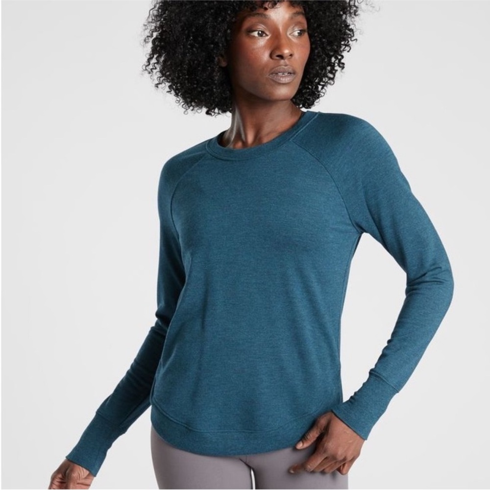 Athleta Mindset Sweatshirt Blue / Teal Medium